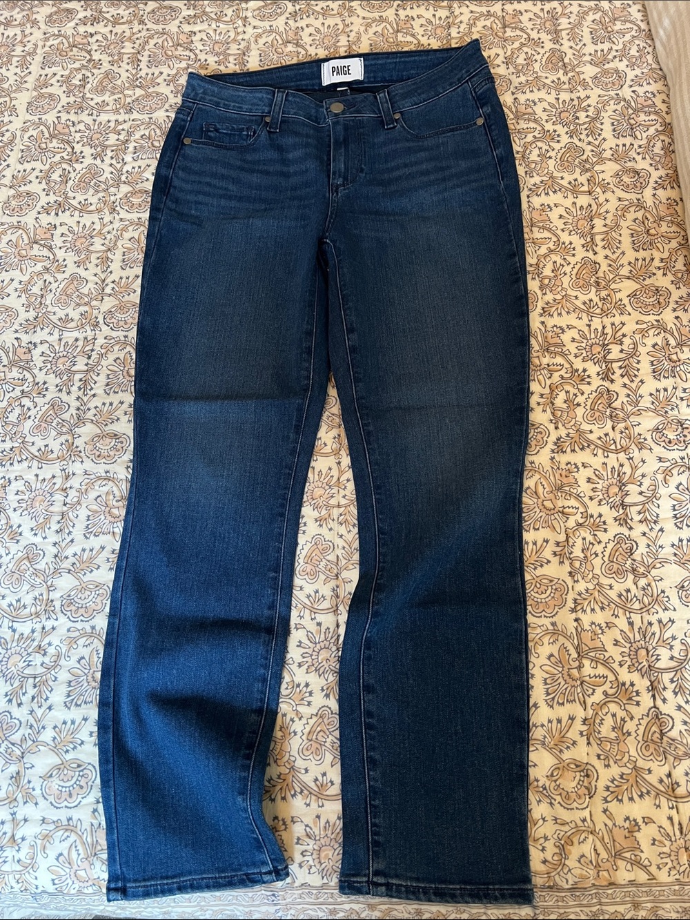 PAIGE Dark Blue Kylie Crop Lubina color ankle jeans 28